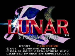 Lunar: Eternal Blue Title Screen